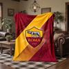 Coperta in Pile Tema AS Roma Morbida e Accogliente Coperta in Peluche per Camera da Letto Divano Viaggio