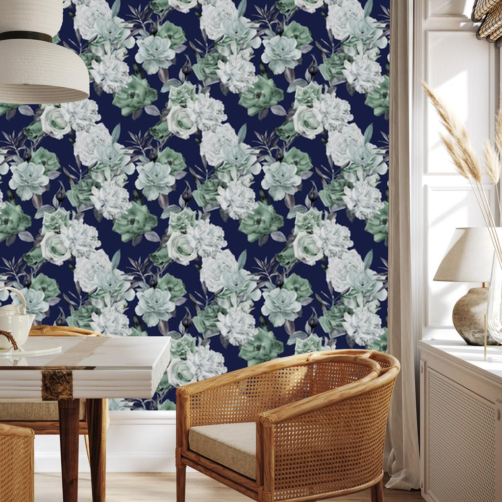 Wallpaper Floral Rose Pattern for Living Room and Bedroom 50x1000