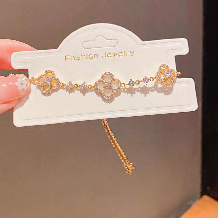 Floral Hand Chain With Gold Plating For Women Fashion Accessory Summer