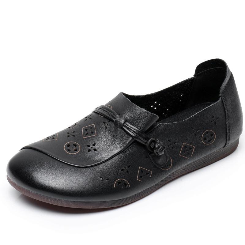 

Fashion GKTINOO Summer Genuine Leather Flats New Fashion Women Shoes Woman For Mom Women s Comfortable Handmade Pregnant Hollow Sandals 10