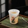 Hand-Painted Raw Jade Porcelain Tea Cup - Underglaze Blue and White Kung Fu Single Cup