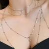 Fashion Diamond Bead Chain Body Chain Trim Flash Diamond Pendant Tassel Necklace Breast Chain Fashion Women's Chain