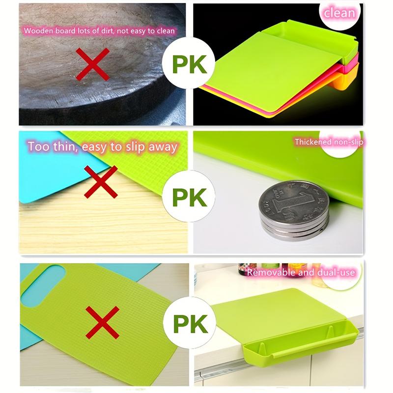 Cutting Board Candy-Colored Kitchen Portable and Practical Two-in-One Storage Chopping Board Plastic Thickened for Cutting Fruit