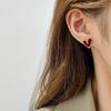LATS Wine Red Love Stud Earrings for Women Retro Temperament Little Peach Heart Ear Jewelry Classic Modern Trends Accessories