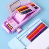 Creative Double-Layer Cartoon Pencil Box - Multifunctional, Large Capacity Stationery for Elementary Students
