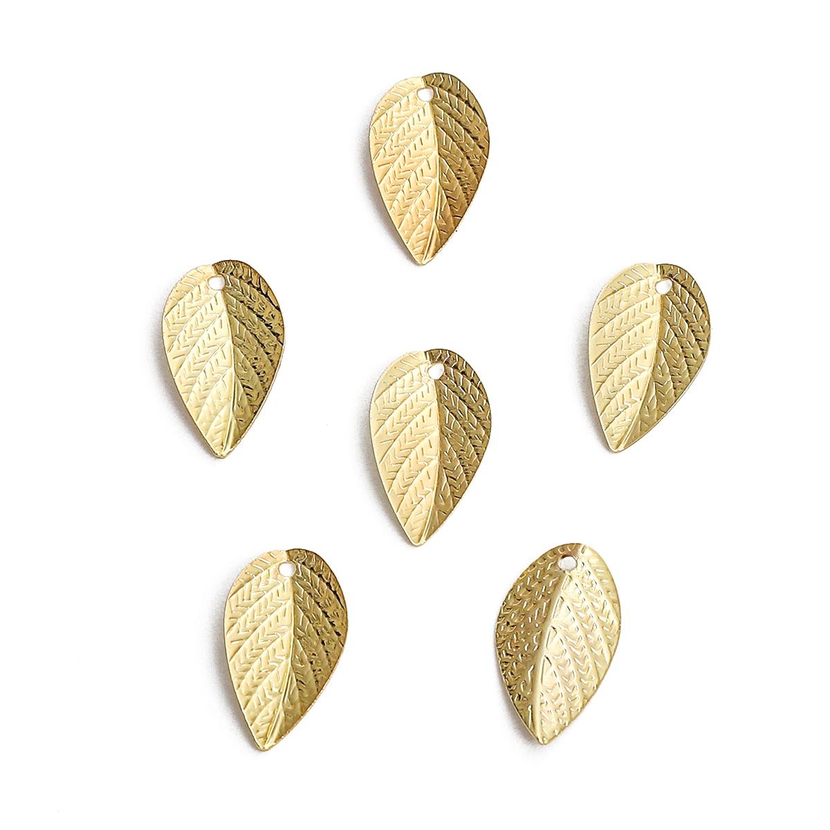 

Медный узорчатый изогнутый кулон в виде листа для изготовления ювелирных изделий своими руками, аксессуары для рукоделия 8x14mm