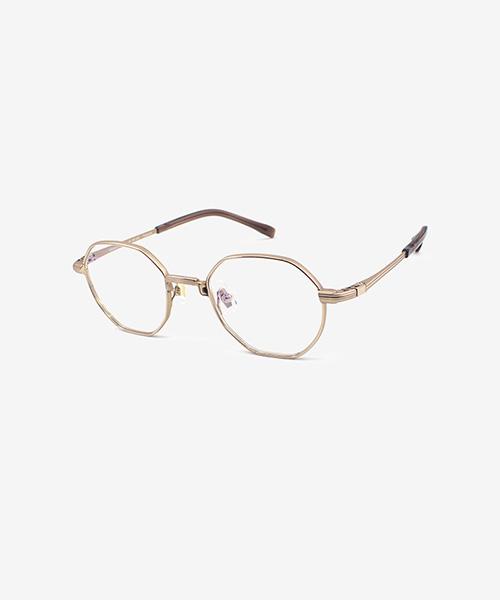Techeuoaiweeo Tetsuo27 Eyeglass Frames C3 Rose Gold