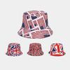 Spring and Summer Cotton Print Bucket Hat Fisherman Hat Outdoor Travel Sun Cap for Men and Women 129