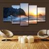 Big Boulder Waves At Sunrise Poster 5pcs  Modern Home Wall Decor Canvas Picture Art HD Print Painting On Canvas for Living Room