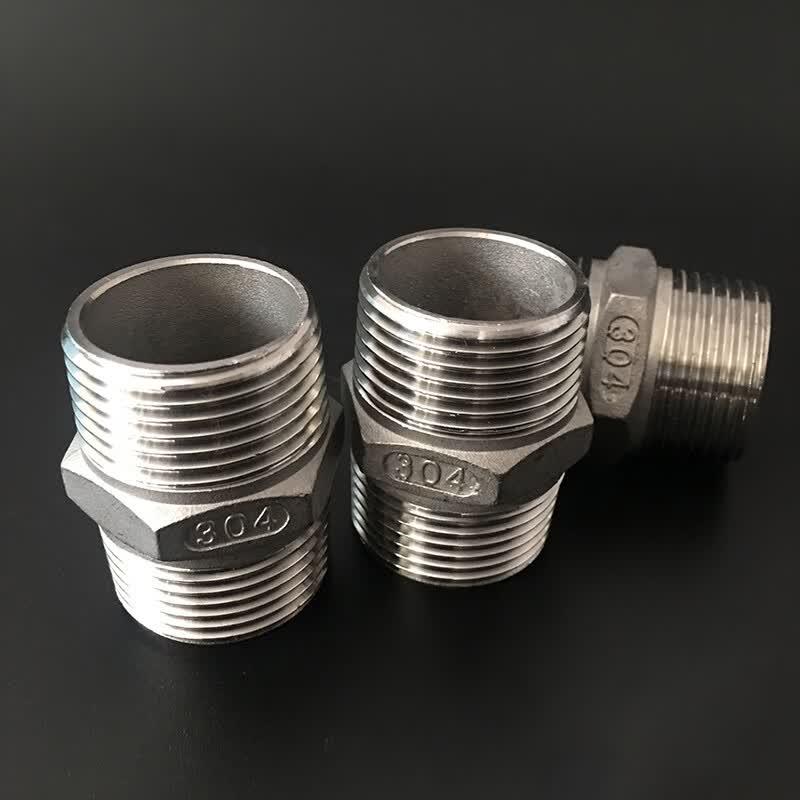 304 Stainless Steel Double Head External Thread Nipple
