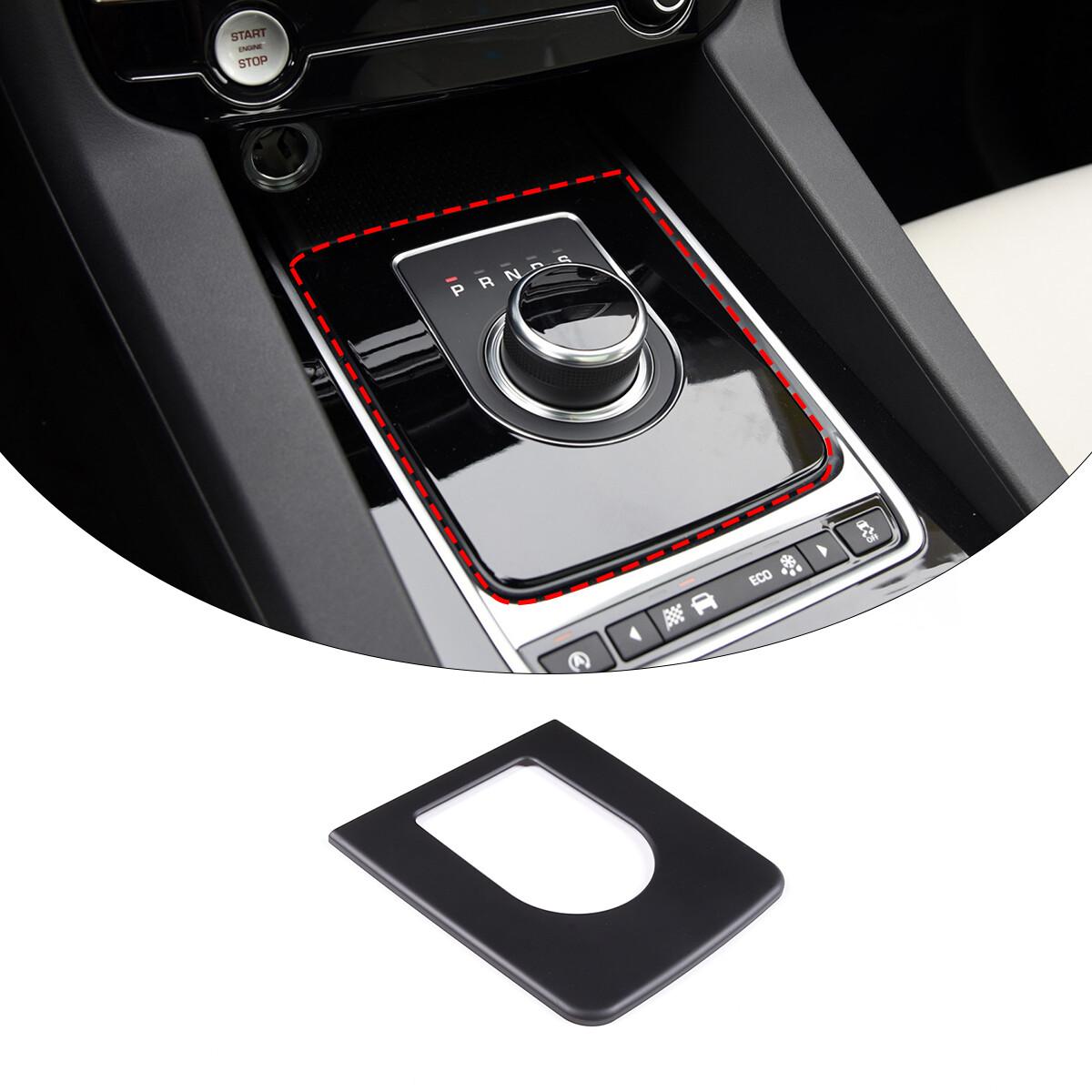 Matte Black Interior Gear Shift Plate Cover Trim For Jaguar F-pace XE 2016-