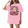 Women's Short Sleeve Casual Tee - Letter Print Fashion Top for Everyday Wear and Summer Outfits