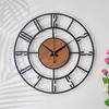 Uhr Stilvolle Metall-Analoguhr für Wohnzimmer, Büro, Zuhause und Flur | Antike Ausgefallene Große Moderne Wanduhr (Englische Zahl, 40 CM)