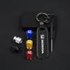 AAAKS1 Motorcycle Carbon Fiber Key Chain +Wheel Tire Valve Caps Set for Mugen Power Honda Civic Accord CRV Hrv Jazz Styling Accessories