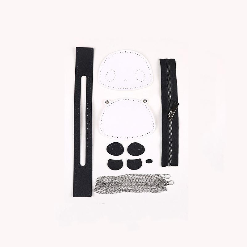 

WTEMPO Creative Bag Making Materials Zipper Coin Purse Making Supplies DIY Cute Mini Hand-stitched Chain Single Shoulder Bag 1set белый