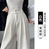 Corduroy suit pants women's autumn and winter new velvet coffee color casual and thin large size loose wide-leg pants