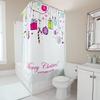 Tu Charming Christmas Shower Curtain Festive Holiday Bathroom Decor Merry Xmas Pattern Waterproof Fabric Home Decoration Backdro