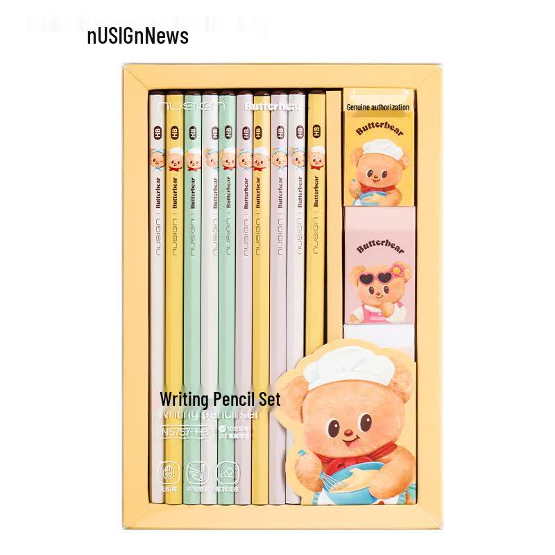 Deli NuSai Butter Bear HB Pencil (10-Pack)