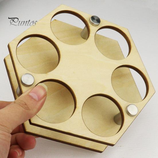 Wall Mount Golf Ball Holder Honeycomb Display Wooden Hexagonal Show Collector Stand Rack Decoration Enthusiasts Gift Easy to Install