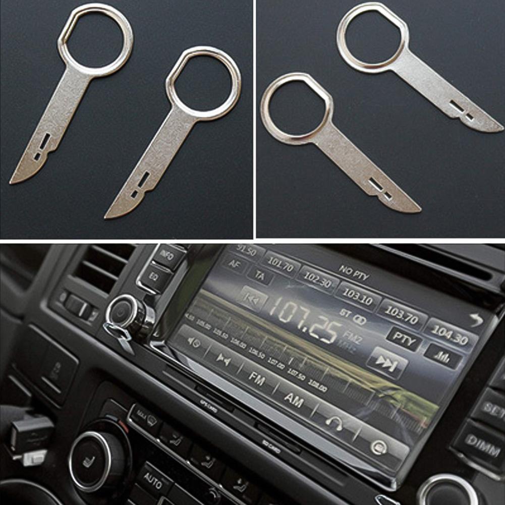 2PCS Car Radio Removal Tool Stereo Key Useful Radio Stereo Release Removal Install Tool Car Repair Tool Accessories Removal Kit