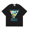 2026 Casablanca Print Loose Fit Cotton T-Shirt Men Youth Casual Wear