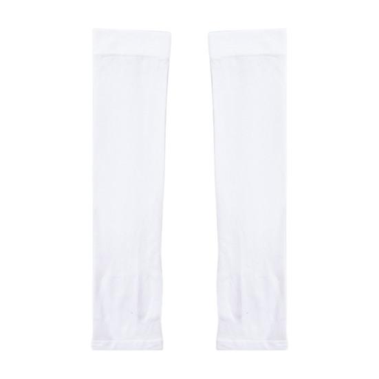 

1 Pair Cooling Arm Sleeves Ice Silk Sun Protection Arm Sleeves Elastic Breathable UV Protection Sleeves for Women Men Cycling Driving Hiking Fishing білий