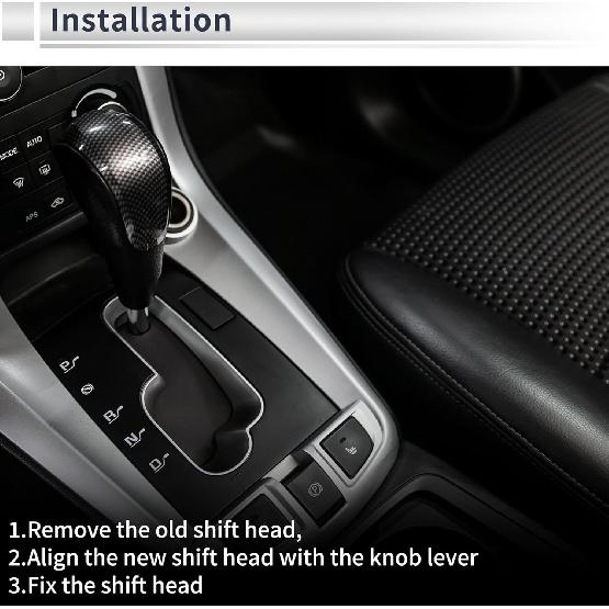 Automatic Gear Shift Knob for Toyota 4Runner 2006-2014 Plastic Faux Leather Automotive Gearbox Stick Shifter Lever Knob Black