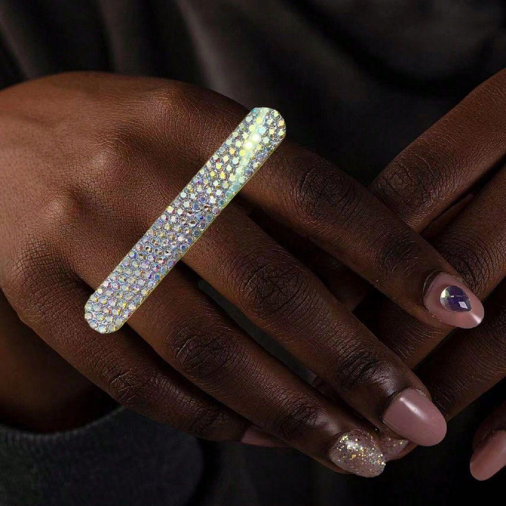 

Геометрическое кольцо-капля с регулируемым размером для женщин со сверкающими кристаллами Style A