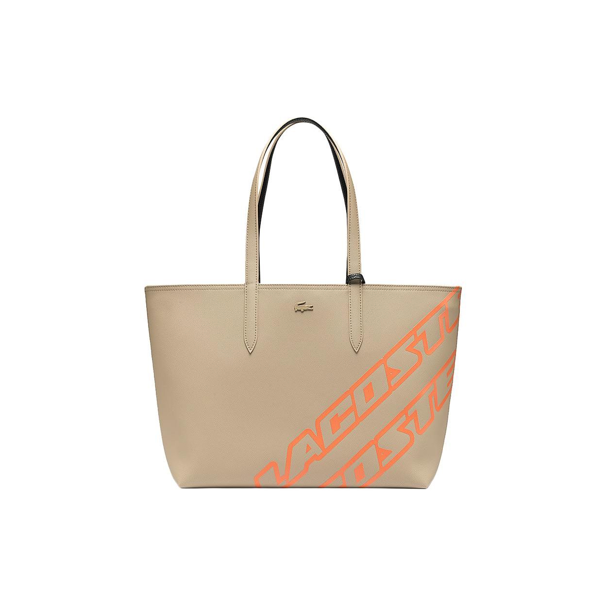 Lacoste Fashion Trend Large Capacity Pvc Tote Bag Shopping Handbag Shoulder Bag Women tote Ginger-Yellow NF3973AS-L26 Ginger Yellow,Large