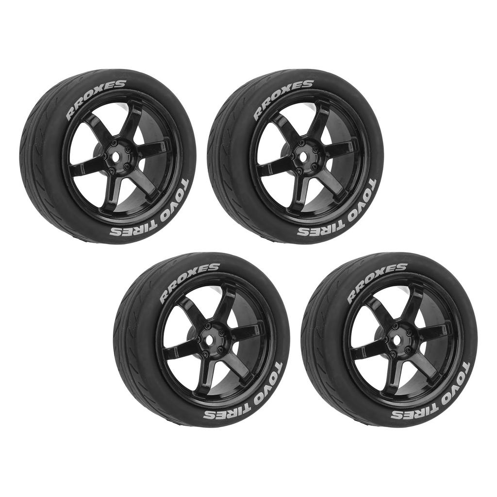 4Pcs 1Celsius10 RC Tires Plastic Rubber Smoothly   Strong Cushioning RC Wheels Replacement for    01  02