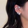 Shining Snowflake Zircon Stone Ear Clip Earrings New Arrival Voguish Fashionable 1Pc Butterfly Non Piercing Ear Hook Celebration Gathering Bridal