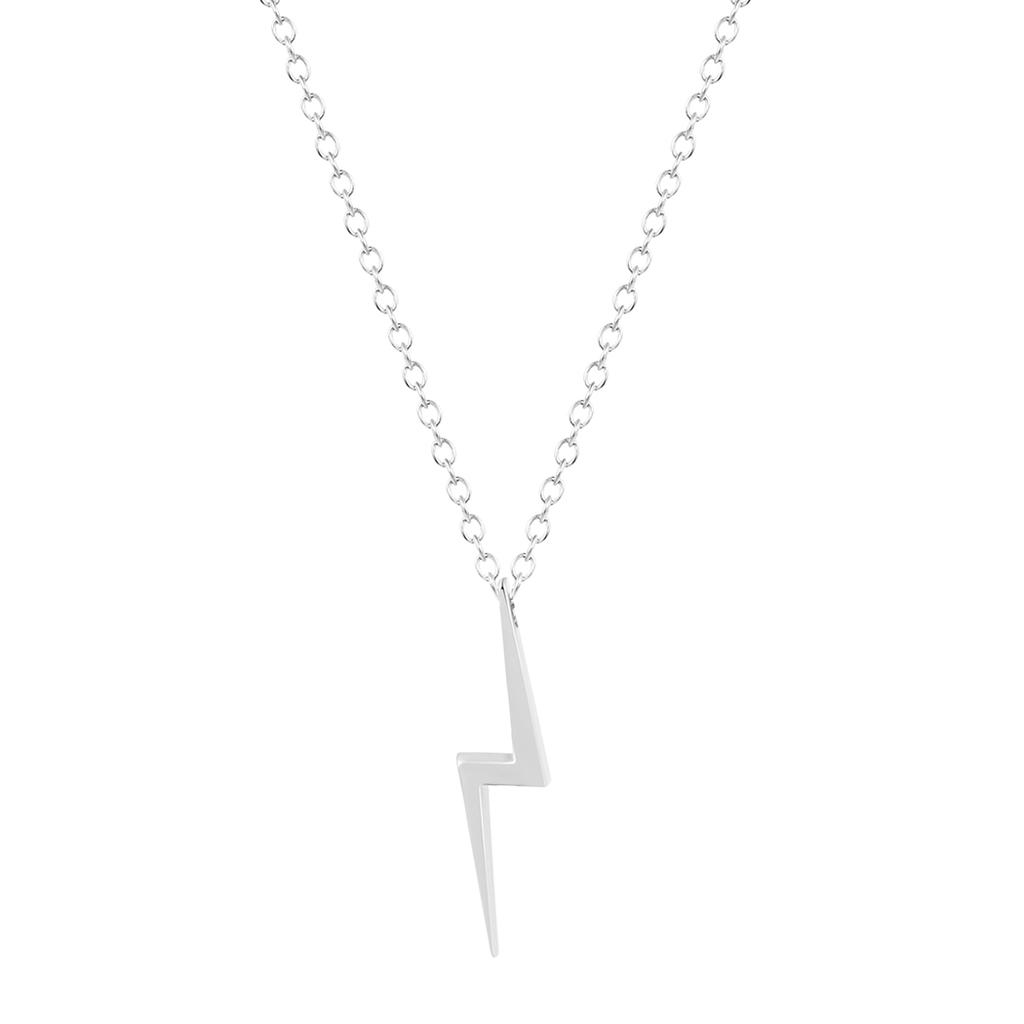 Buy Fashion Lightning Shape Necklace Simple Chain Pendant Girl Jewelry