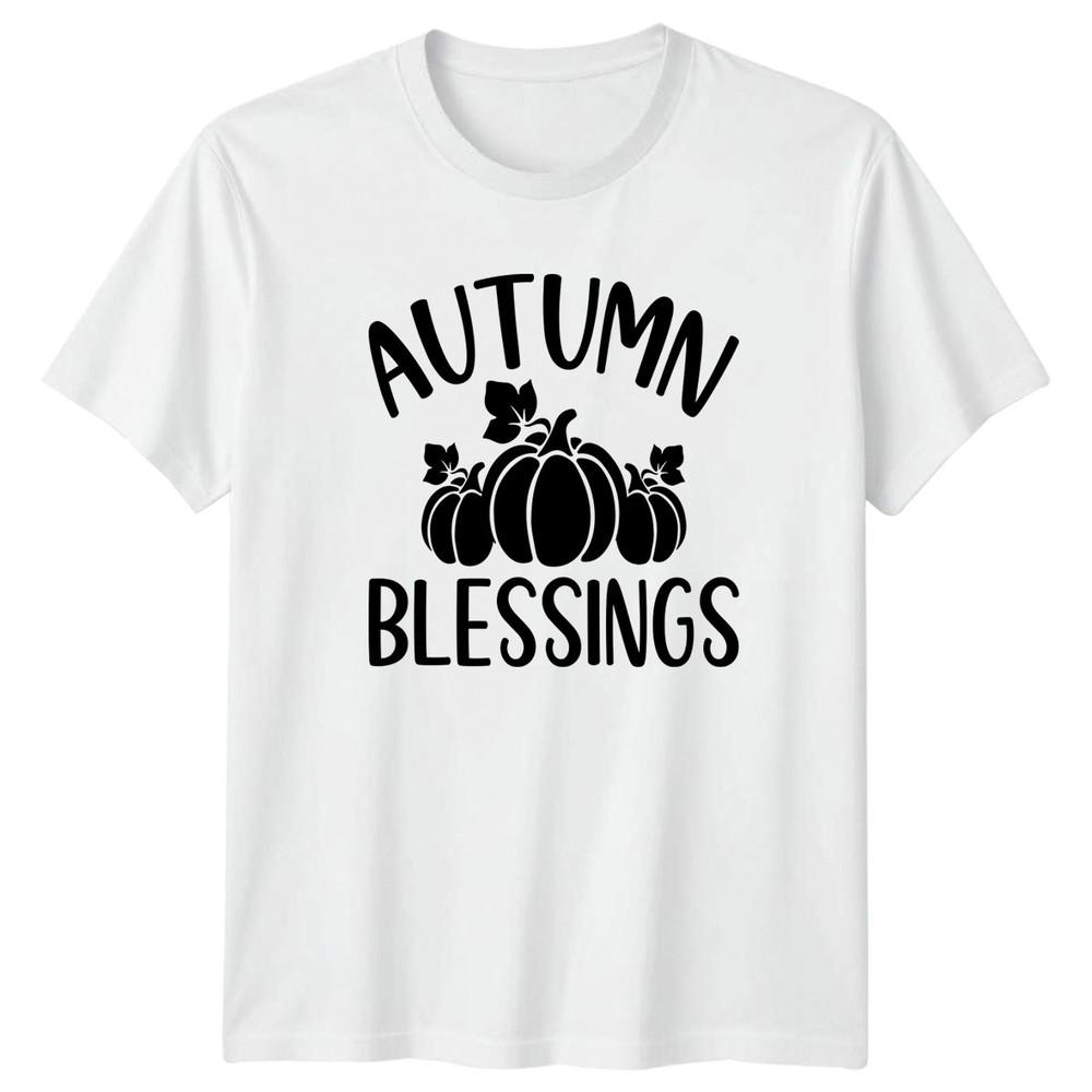 Autumn Blessings TShirt Autumn Pumpkin Seasonal Clothing Thanksgiving S