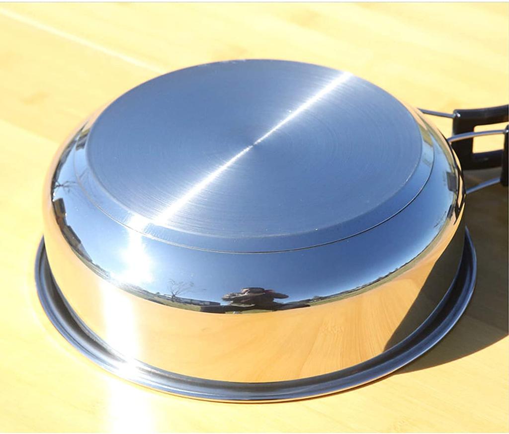 NANGGEAR Camp Bonfire BBQ Pot Set Stainless Steel Cooker for 6 People (Nanko Gear) NAN-MC-210