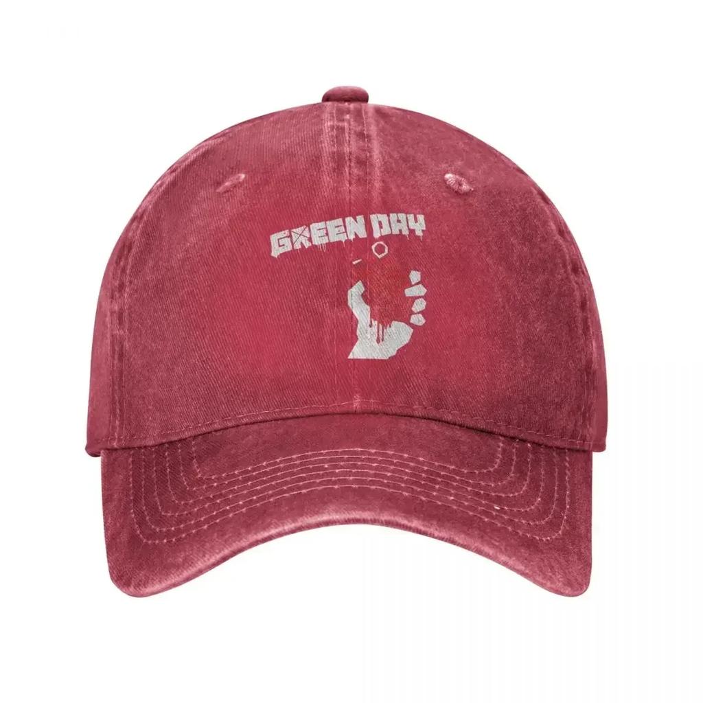 Band Green Days 2024 Tour Denim Baseball Cap Dookie Saviors Hip Hop Dad Hats Summer Men Women Fitted Sun Visors Snapback Cap