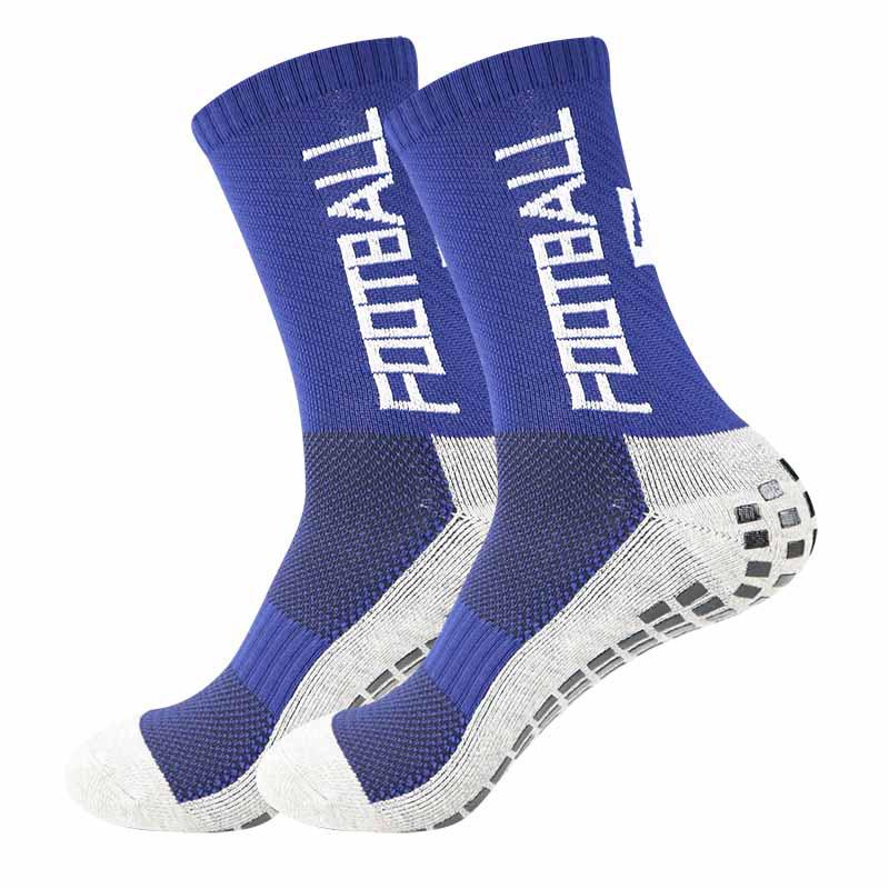 Men's Non-Slip Glue-Dot Football Socks - Thick Towel Cushion, Mid-Tube Training Sports Socks