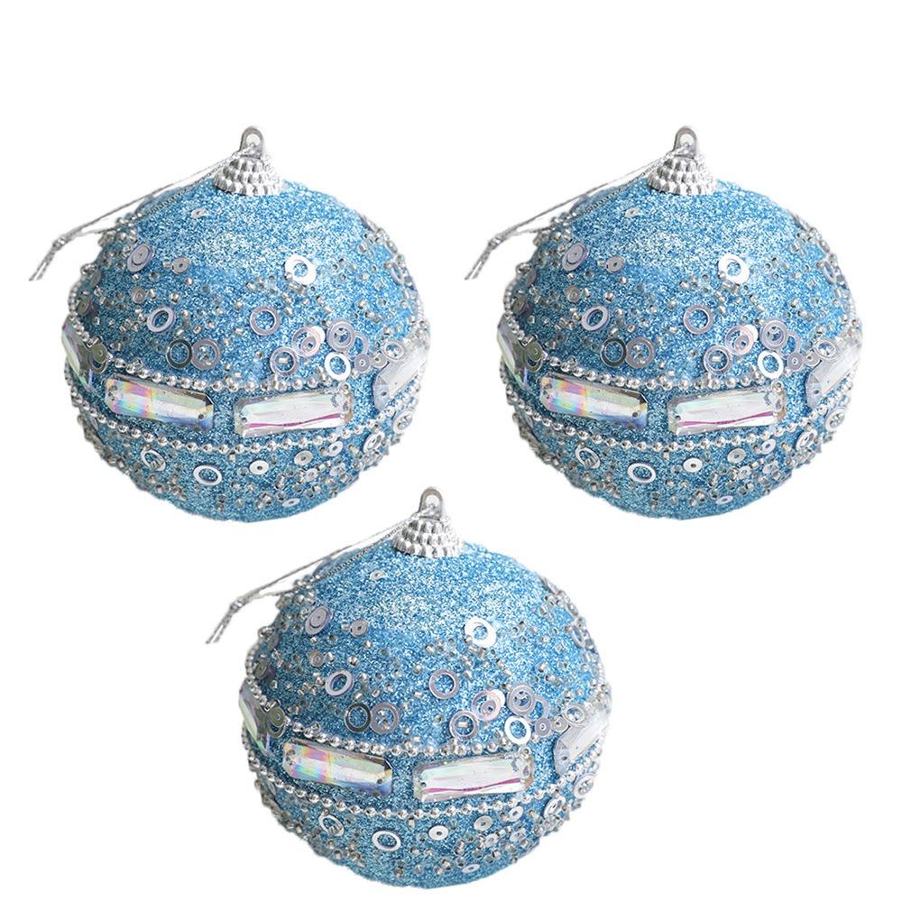 

8 см Рождественские пенопластовые шары с пайетками Подвеска Небьющиеся елочные украшения Новогоднее украшение Style 1