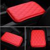 PU Leather Center Console Armrest Cushion Wave Embroider Waterproof Car Armrest Pillow Non Slip Car Armrest Pad Cover