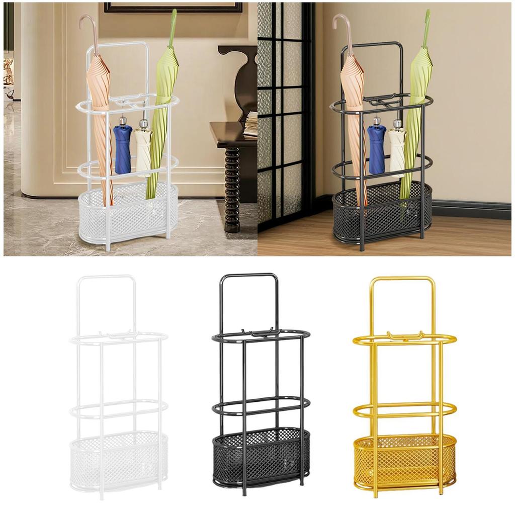 Durable Iron Umbrella Holder Large Capacity Entryway Storage Organizer Rack for Home Hotel or Commercial Buildings