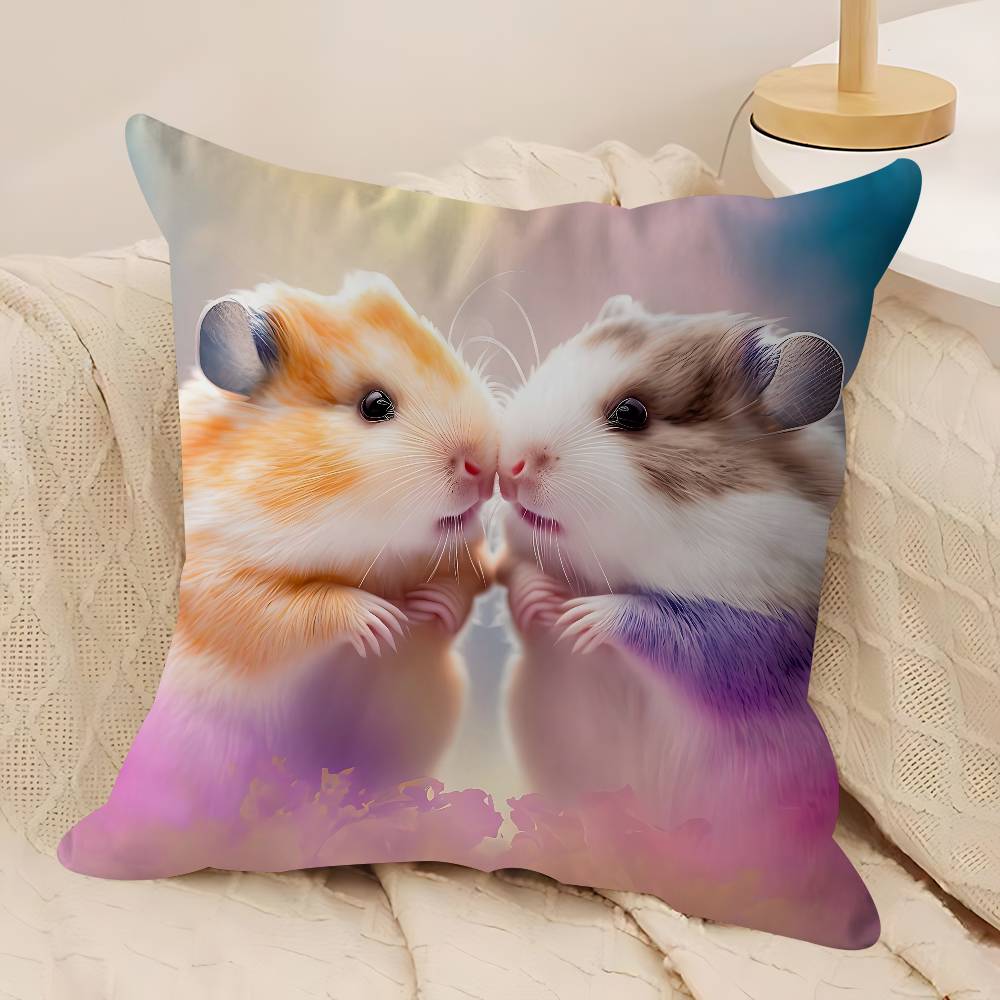 Söt Hamsterkudde Gåva Hemmakontor Dekoration Kudde Sovrum Soffa Bil Kuddfodral Kuddfodral