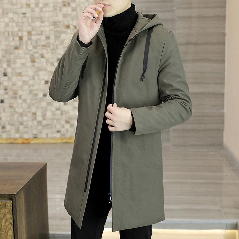 

Autumn Winter Men s Trench Coat Male Windbreaker Outerwear Jaquet Man Coat Men Casual Thicken Warm Hooded Parkas Men Jackets L