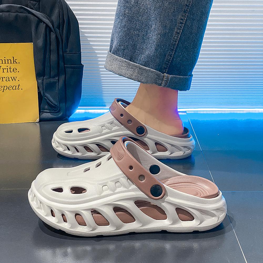 Fashion Fashion Men's Sandals Outdoor Slippers Beach Comfortable Slides Thick Soft Clogs Water Shoes Men Casual Shoes Men Beach Sandals