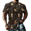 Unisex Loose Fit Casual Short Sleeve Halloween Print Shirt Comfortable Breathable Fabric Lightweight Top for Everyday Wear