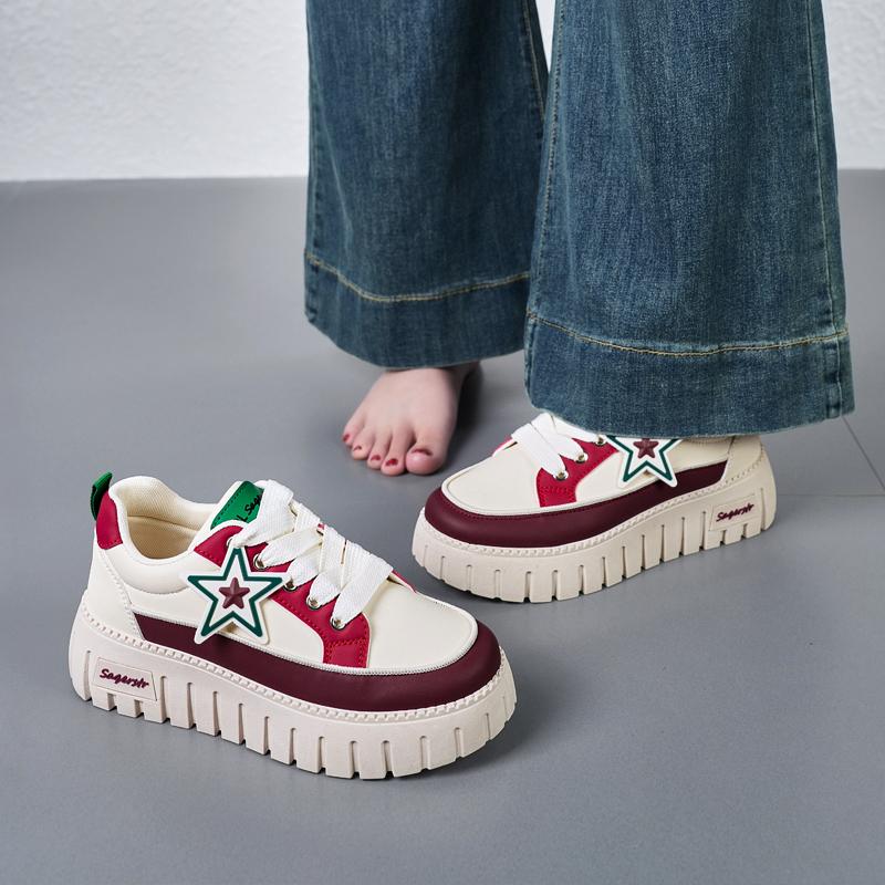 Women’s Sneakers Casual Student Girls Platform Shoes Plus Size Women’s Wedge Sneakers Height Increase