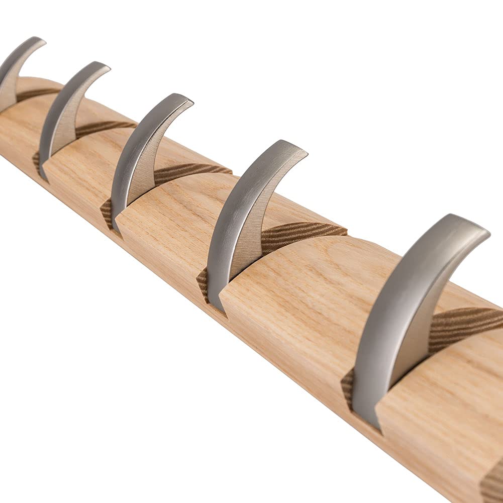 Umbra Flip Hook Věšáky na kabáty FLIP 5 HOOK Věšák na kabáty Vnitřní hák Věšák s 5 háčky, Nástěnný, Stylový, 318850-390, Přírodní, PŘÍRODNÍ, Věšák, [Použitý]