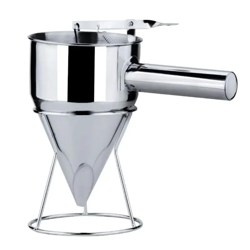 Home Kitchen Baking Tools - Cupcake Pancake Batter Maker, Octopus Fish Ball Dispenser with Rack, Stainless Steel Funnel