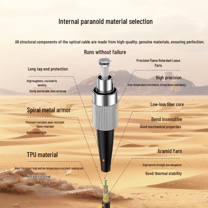 Zhong Tian Hitech 8-Core Armored Outdoor Field Fiber Optic Cable Kit