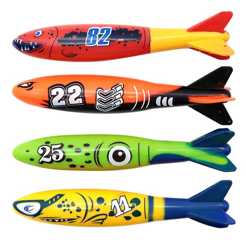 Swimming Diving Toys Children's Fish Dolphin Buoy Pool Treasure Hunt Diving Torpedo Rocket Water Diamond Kids Water Game Toys