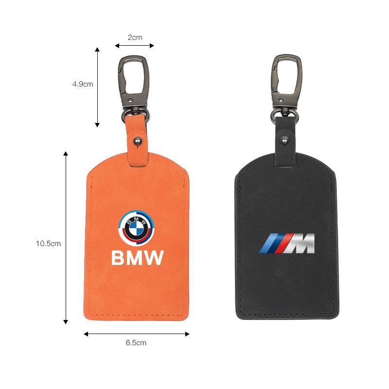 NVEQ9 Premium Leather Car Card Key Cover Protective Case For BMW Smart Card Key Accessories For BMW G80 G06 G07 G42 G14 G15 / Stickers