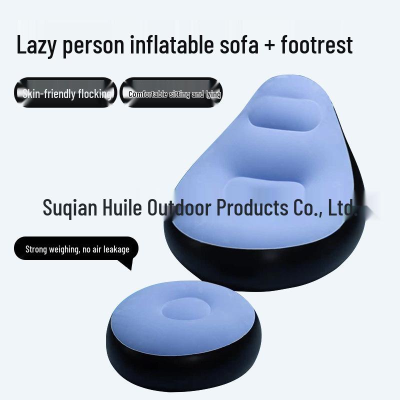 Inflatable Sofa with Footrest – Versatile Outdoor and Indoor Folding Chair for Leisure and Camping